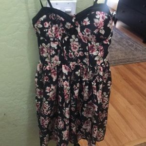 Black and beautiful floral dress